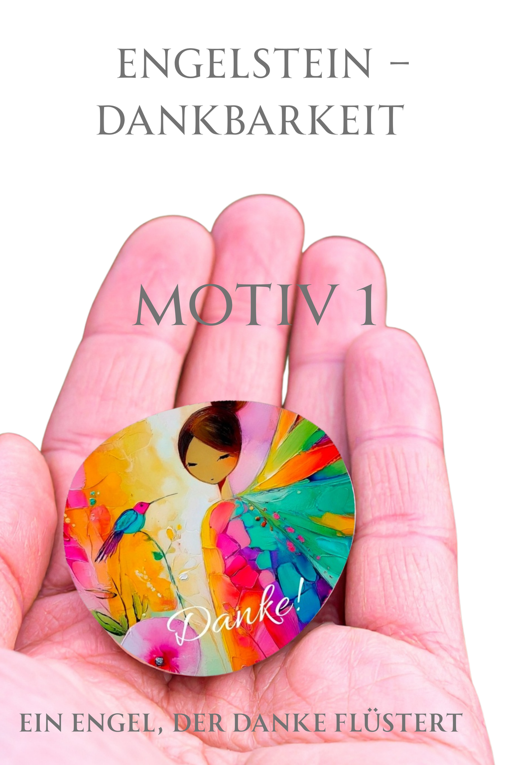 Engelstein „Dankbarkeit“ –Schutzengel| Ein Engel, der „Danke“ flüstert