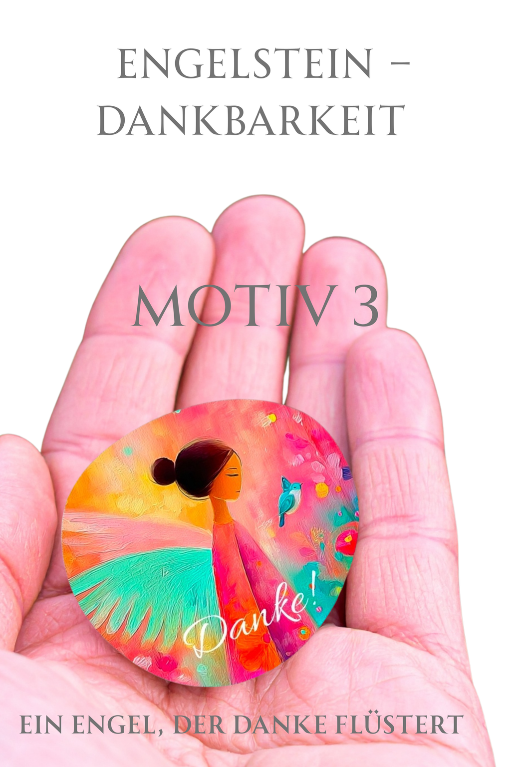 Engelstein „Dankbarkeit“ –Schutzengel| Ein Engel, der „Danke“ flüstert