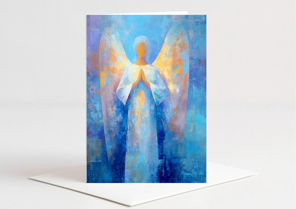 Set aus 10 Engel Grußkarten • A6 Klappkarten • Spirituelle Schutzengelkarte • Himmlische Grußkarten für jeden Anlass