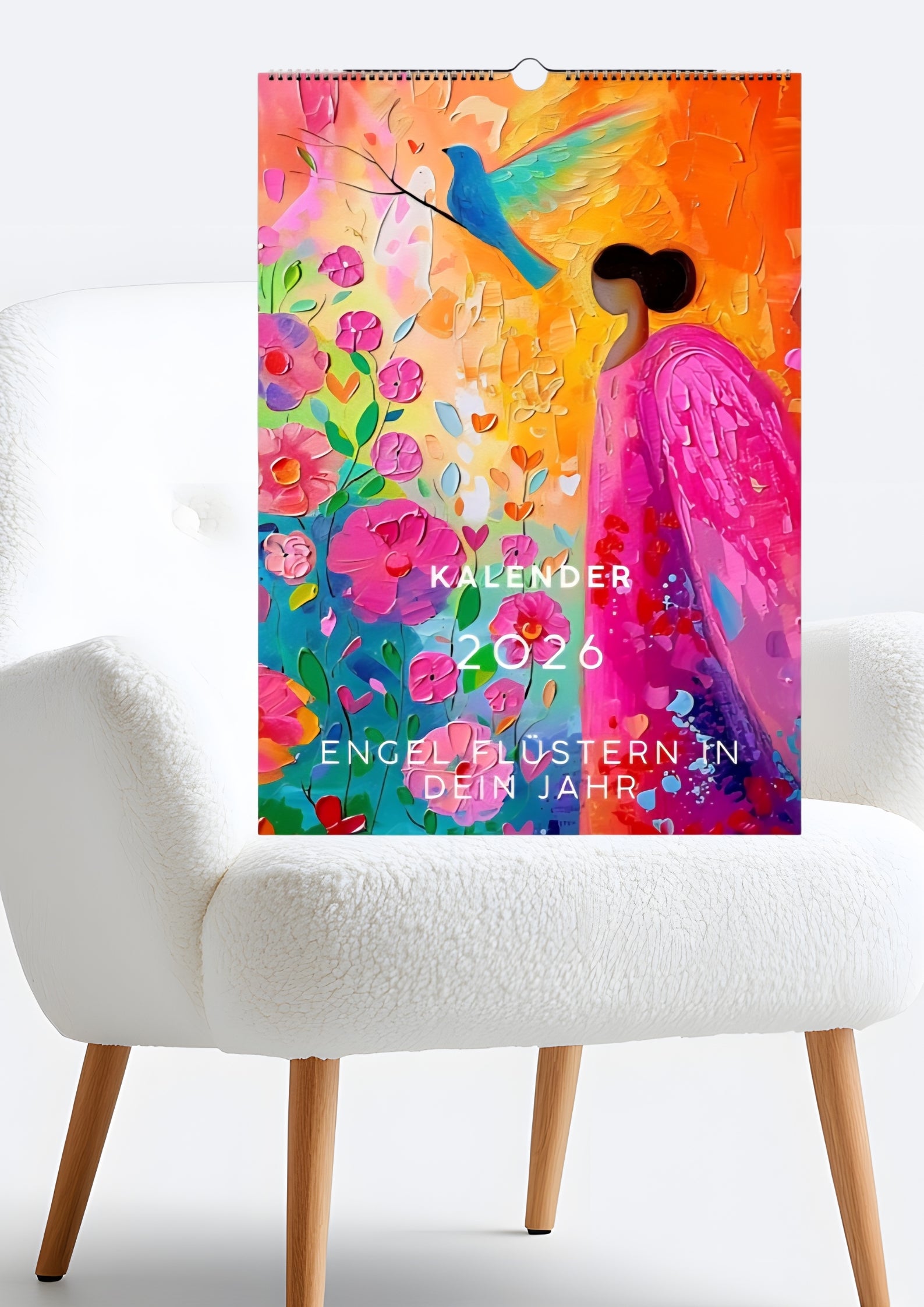 Christlicher moderner Wandkalender-Engelkalender 2026 • A3 Wandkalender •