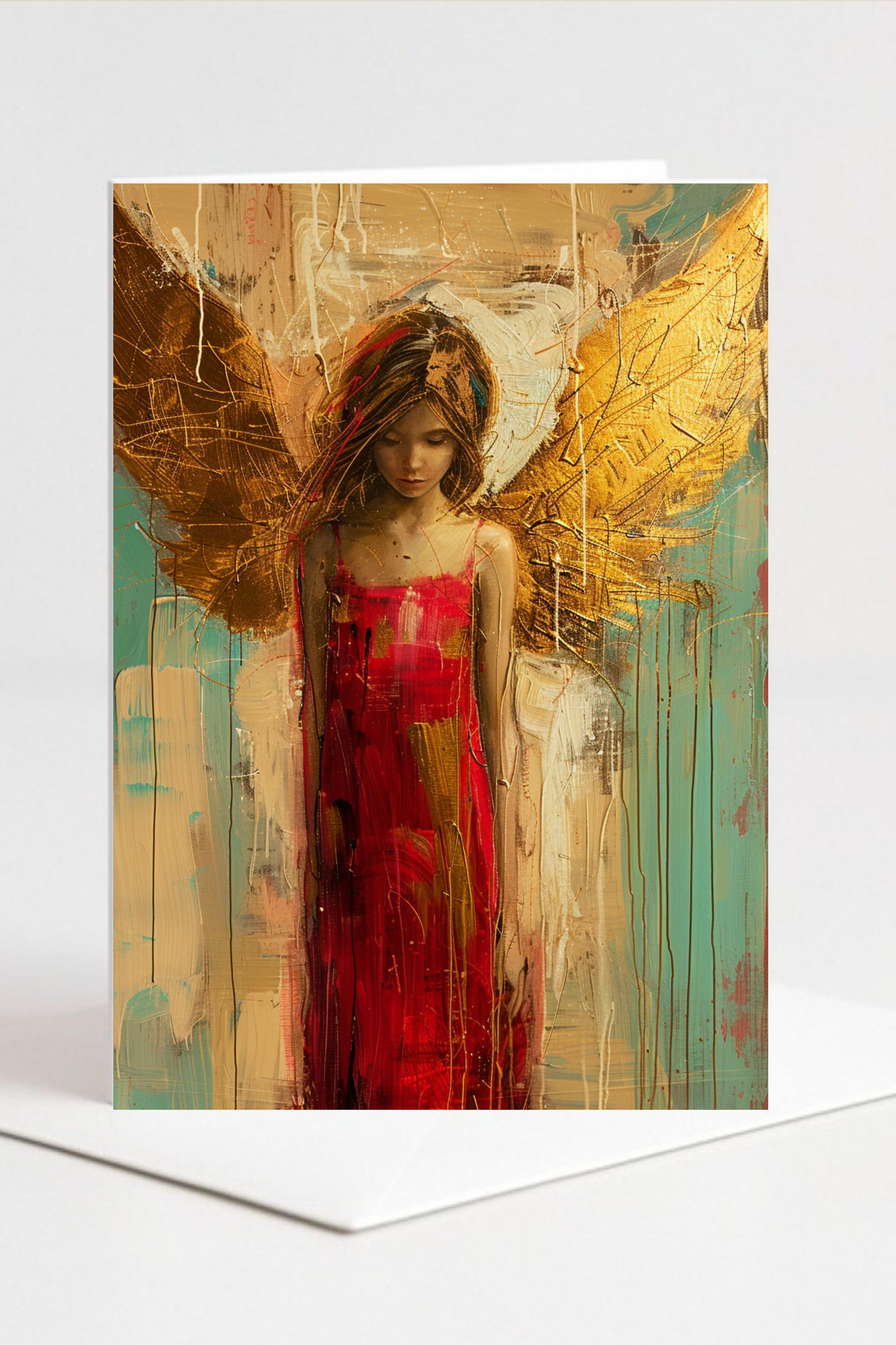 Set aus 10 Engel Grußkarten • A6 Klappkarten • Spirituelle Schutzengelkarte • Himmlische Grußkarten für jeden Anlass