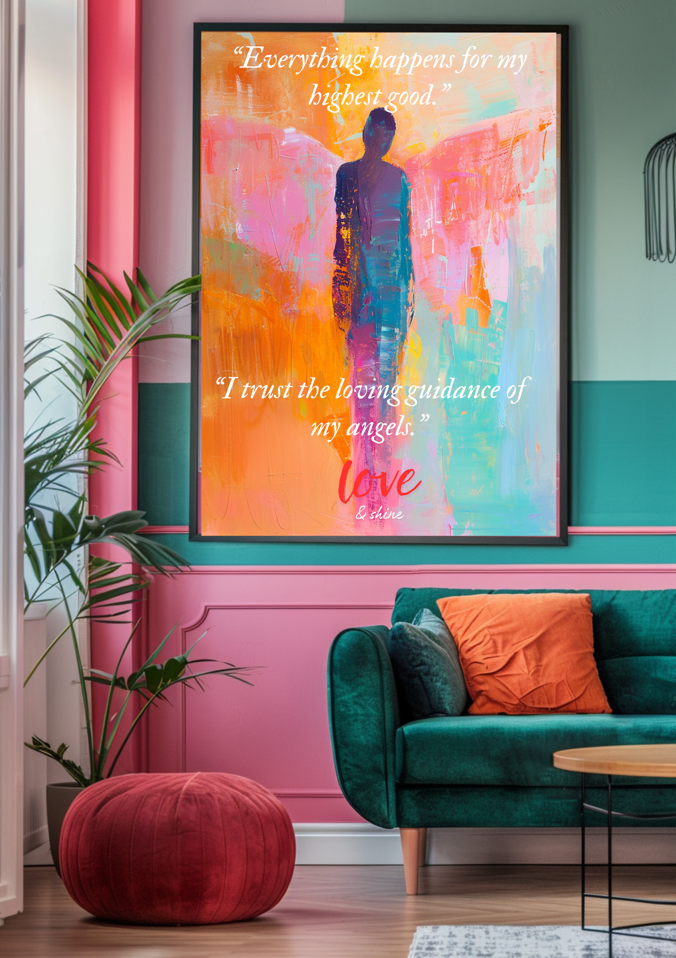 Lebendige abstrakte Kunst, Farbexplosion Wanddeko, moderne Wandbilder