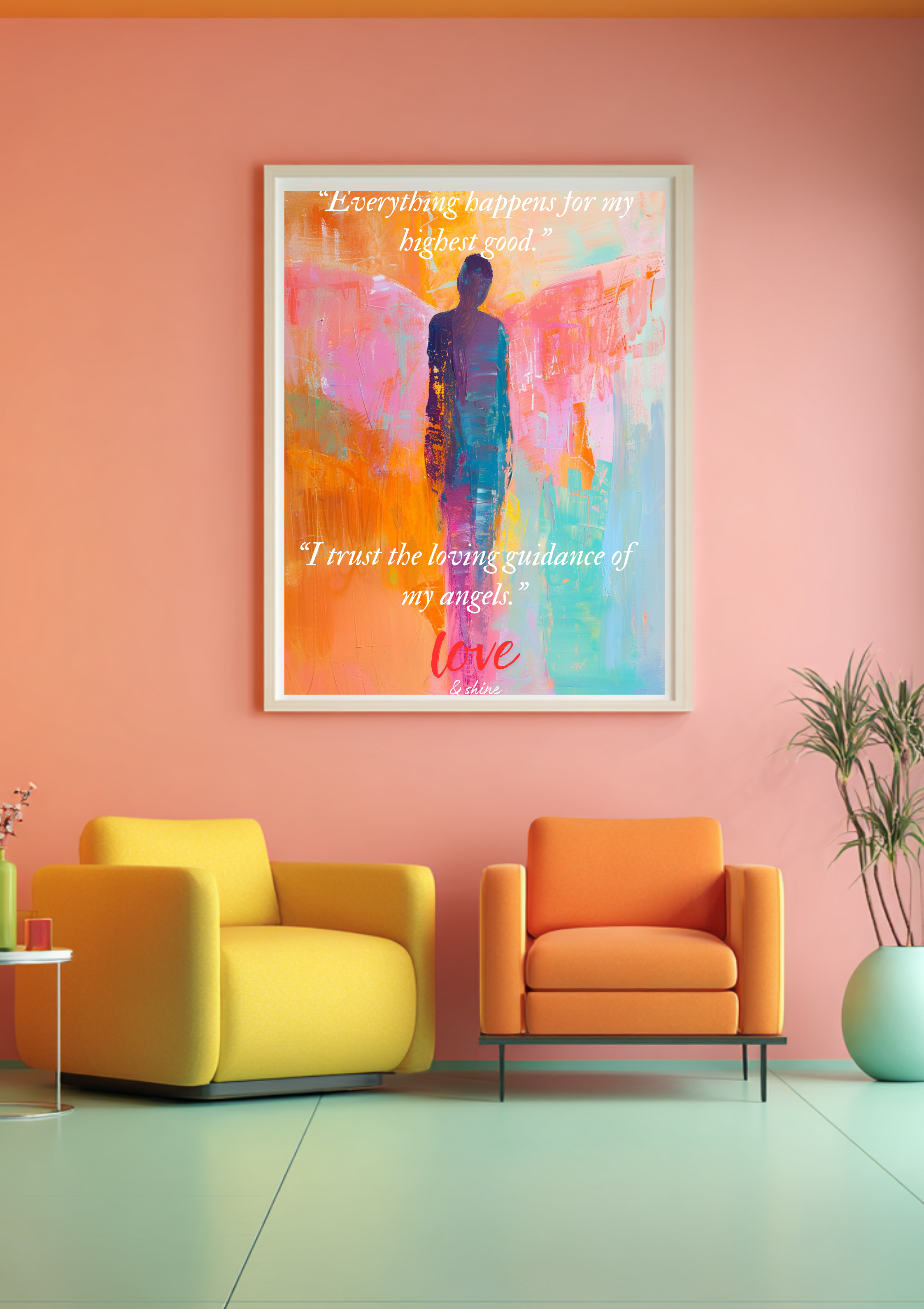 Lebendige abstrakte Kunst, Farbexplosion Wanddeko, moderne Wandbilder