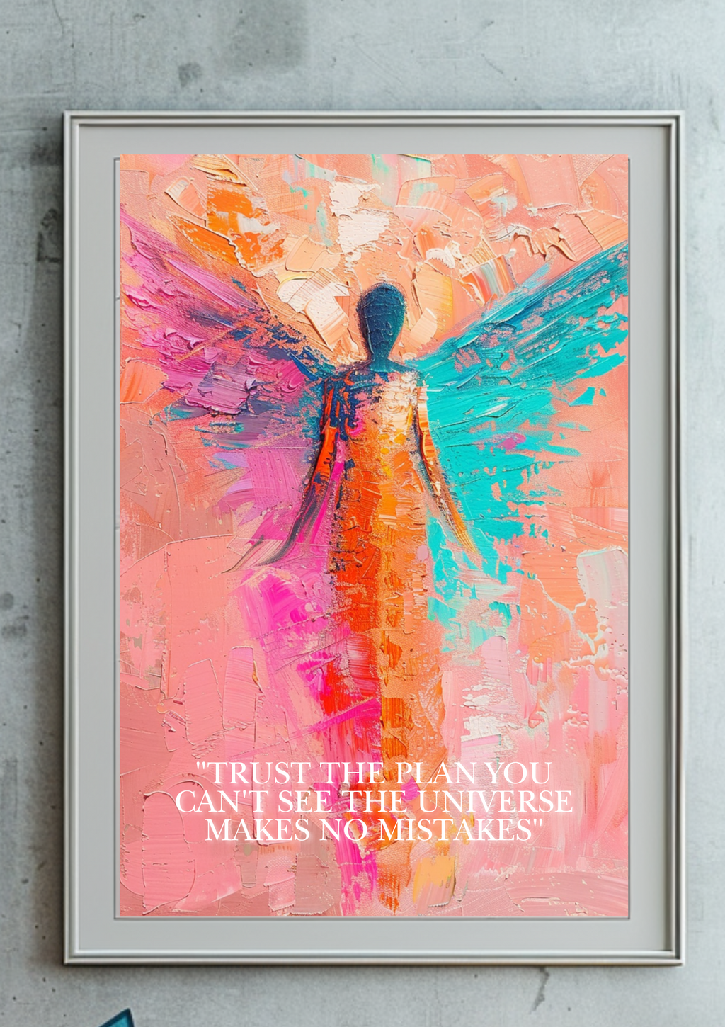 Engelposter, Schutzengel Wandbild, farbenfrohes Poster, Schutzengelbild, Bestseller Poster Engelbild