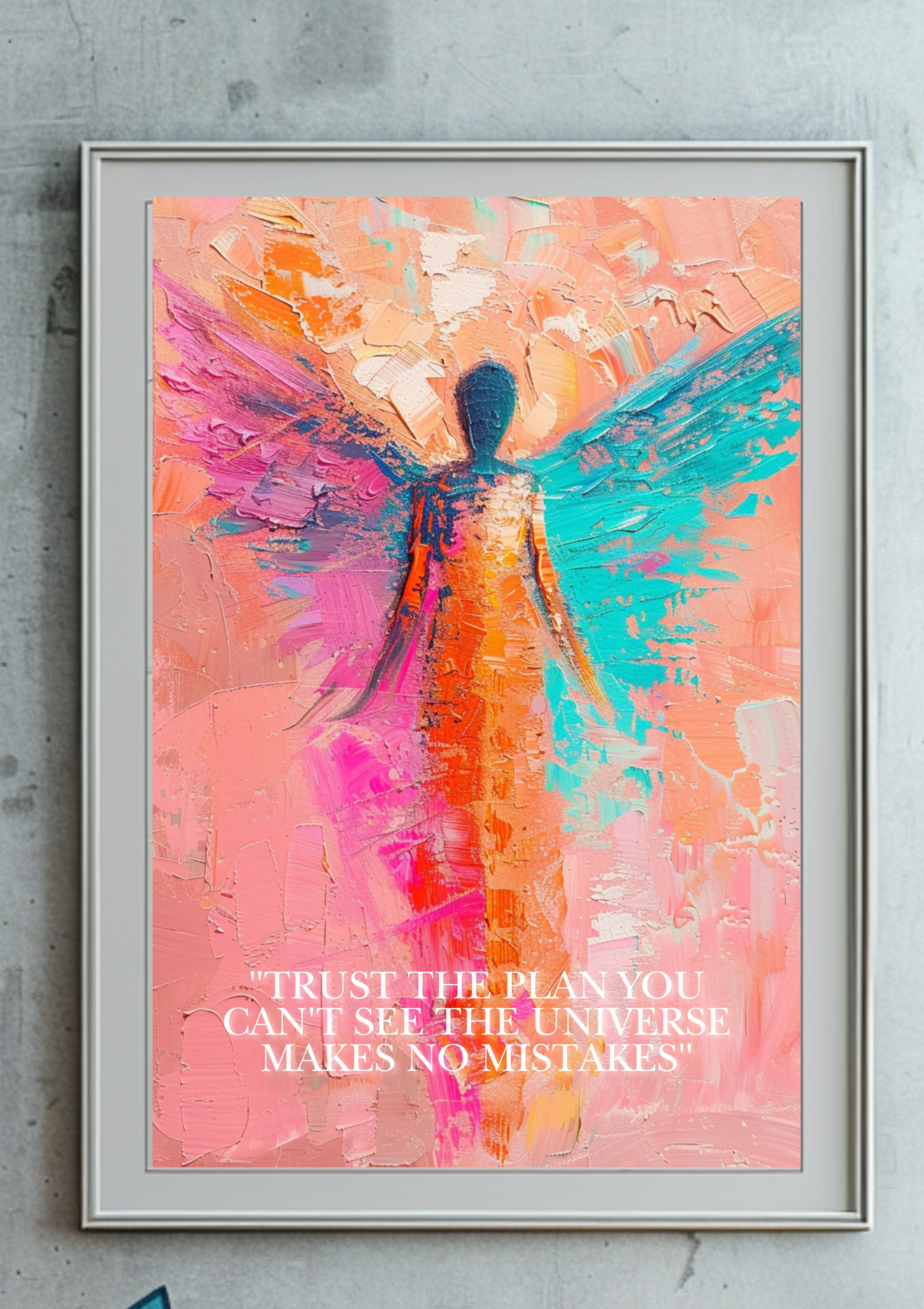 Engelposter, Schutzengel Wandbild, farbenfrohes Poster, Schutzengelbild, Bestseller Poster Engelbild