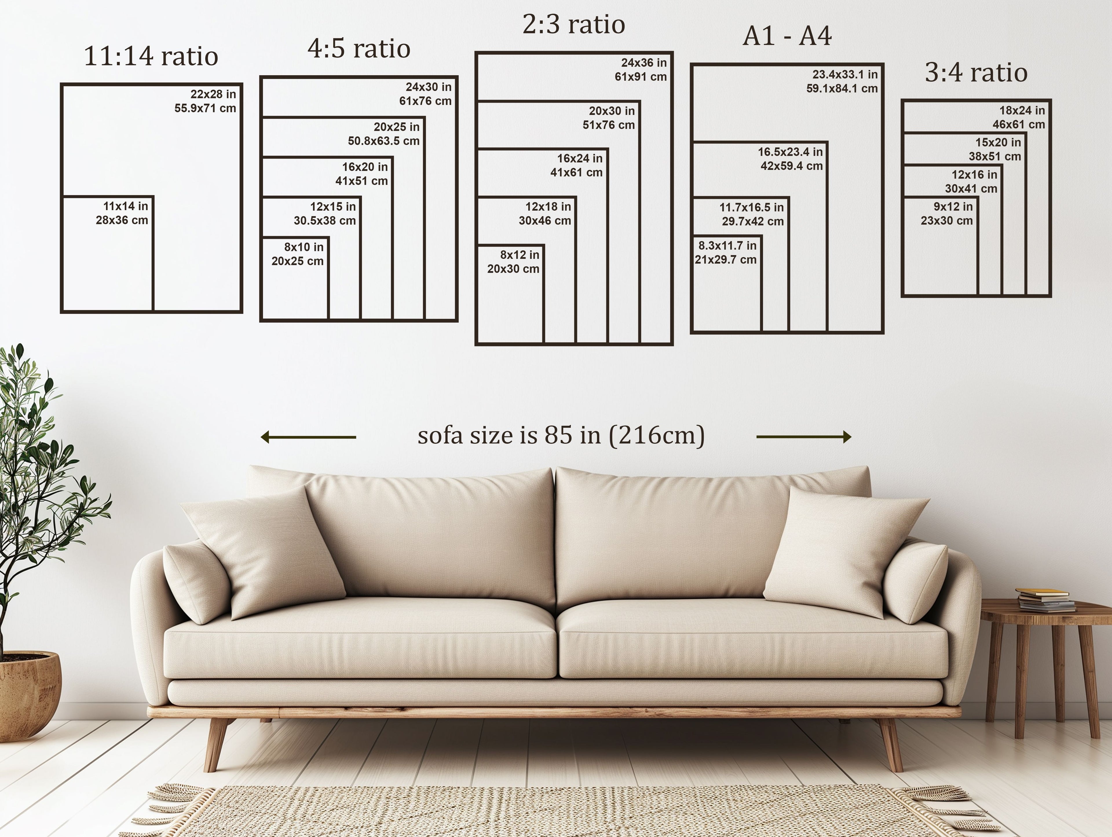 Poster-Engel Wandbild Boho Gold – Premium Poster moderne Wandkunst mit Blumen und Engelsflügeln für Wohnzimmer Deko