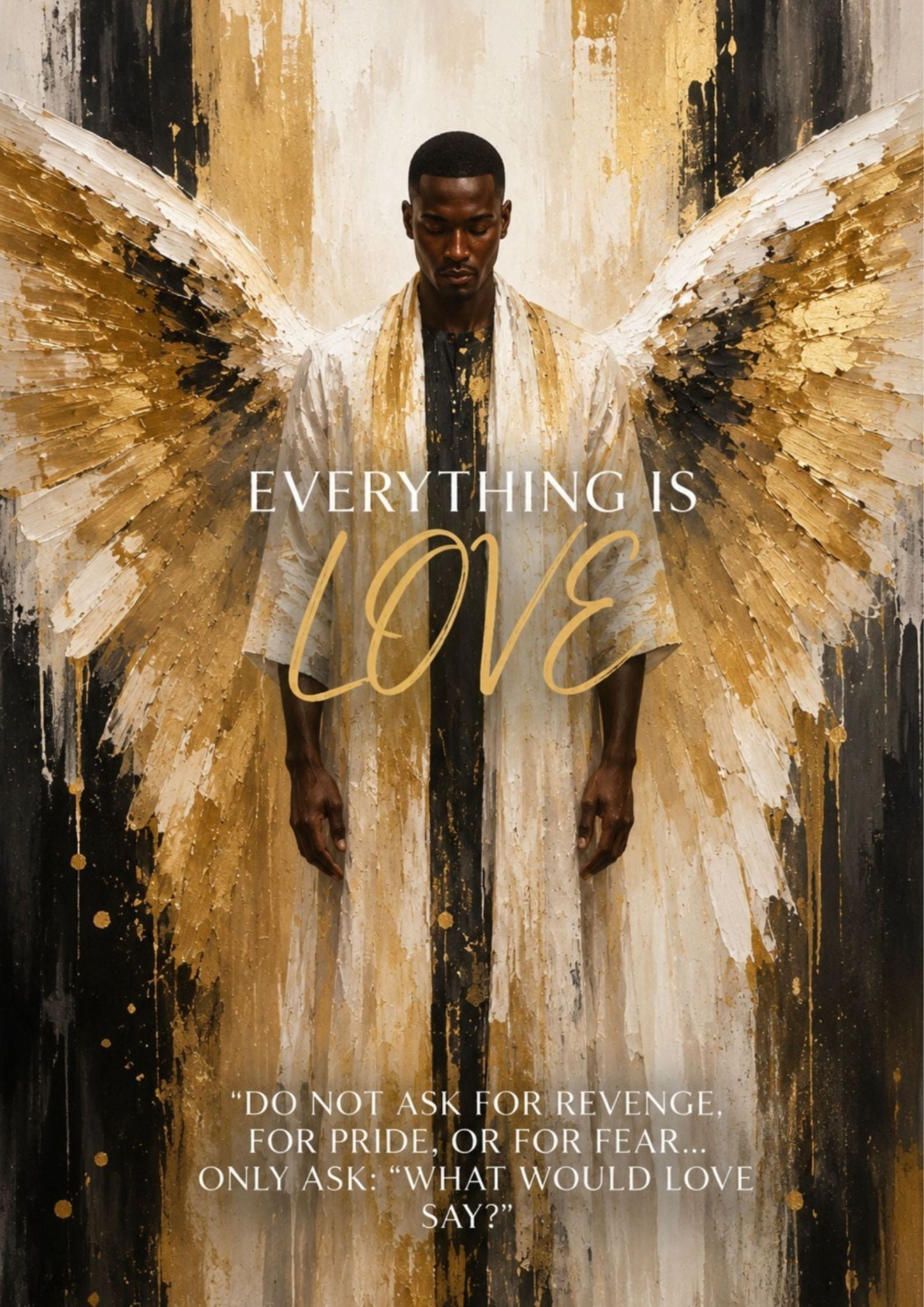 Everything Is Love – Inspirierendes spirituelles Poster mit Engelmotiv (Kopie)