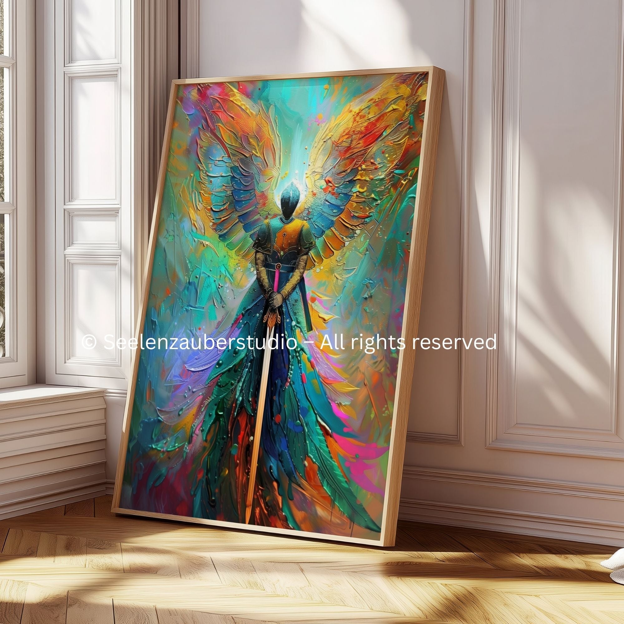 Archangel Angel Wings Poster – Spiritual Guardian Angel Wall Art, Colorful Angel Print, Celestial Angel Decor (Kopie)