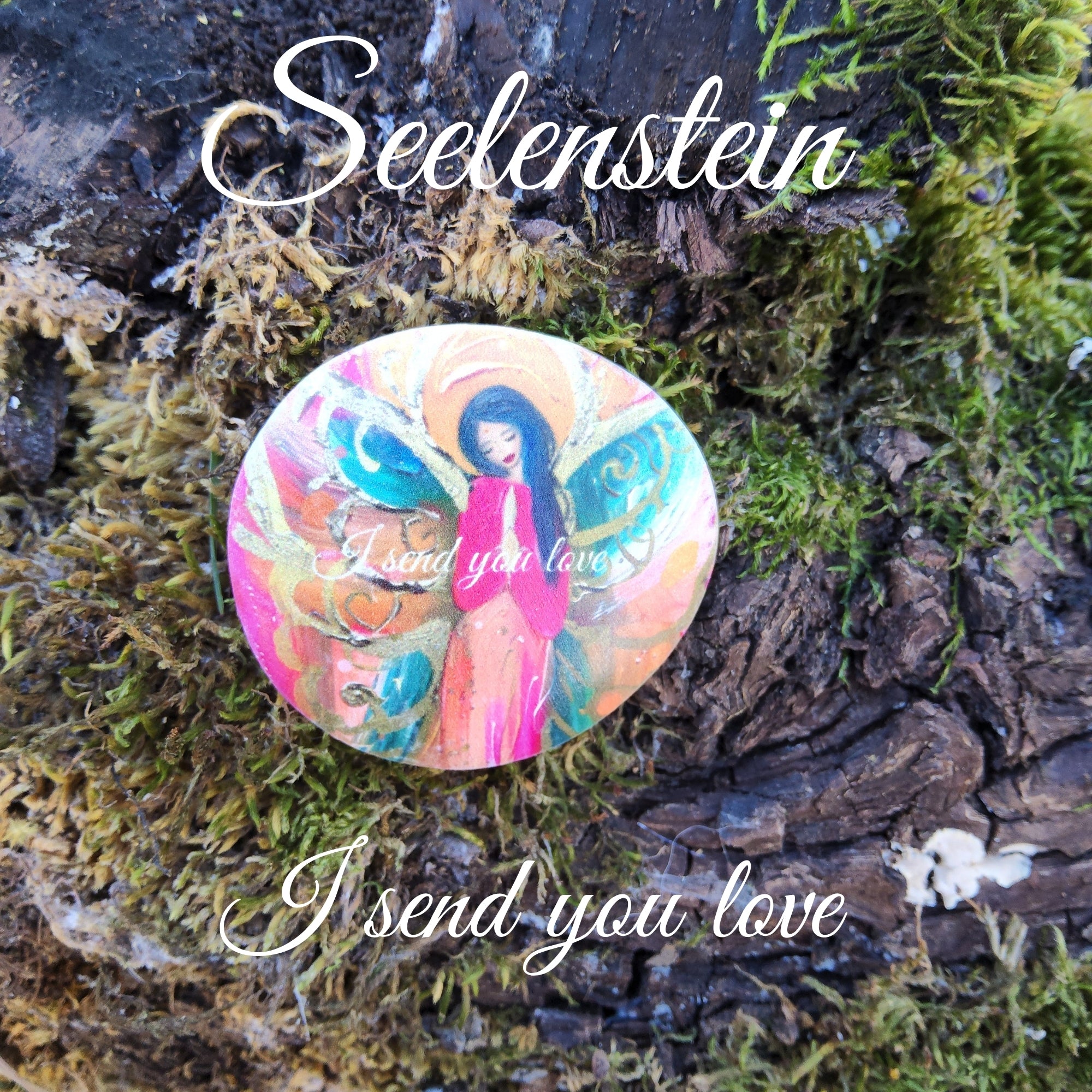 Seelenstein „I send you love“ – Schutzstein, Glücksstein &amp; Heilungsstein 💖