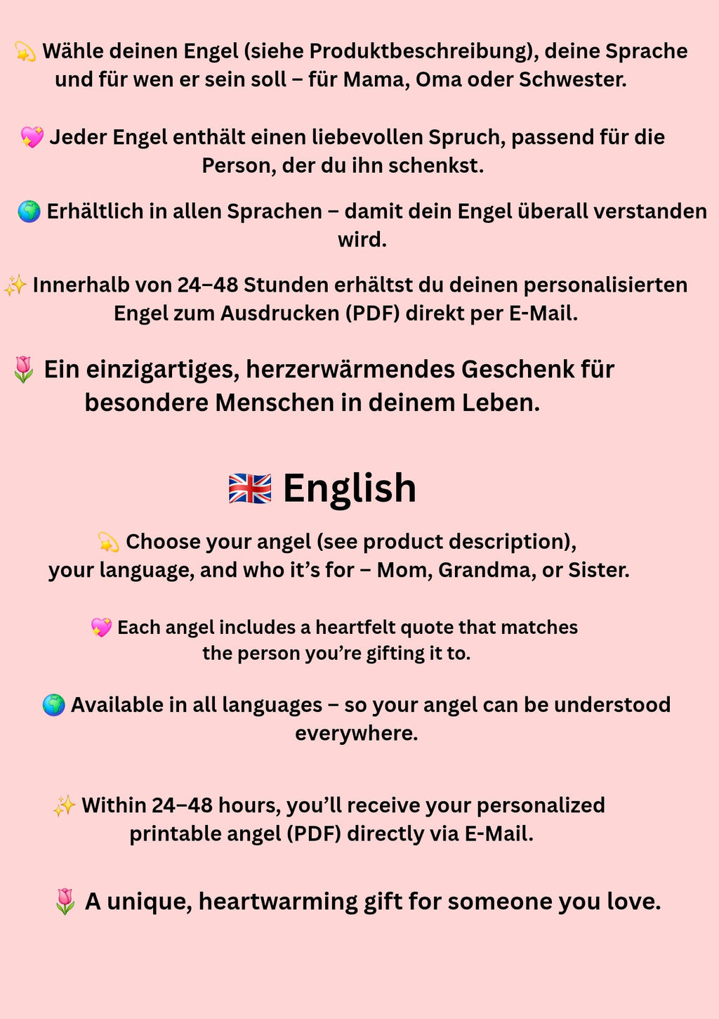 Geschenk für Mama Oma Schwester | Schutzengel Poster | Personalisierter Engel Kunstdruck | Liebevolles Geschenk zum Ausdrucken | Engelsbild Kunstprint Digital Download