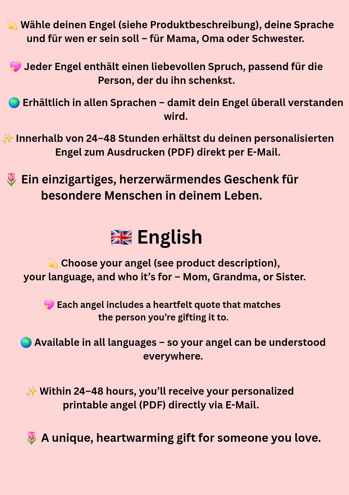 Geschenk für Mama Oma Schwester | Schutzengel Poster | Personalisierter Engel Kunstdruck | Liebevolles Geschenk zum Ausdrucken | Engelsbild Kunstprint Digital Download