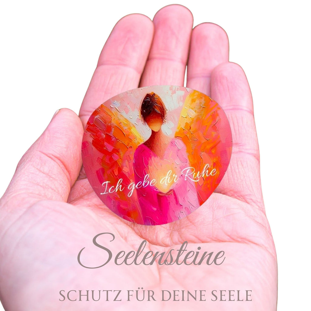 Seelensteine Schutzengel – Schutz & innere Ruhe | Heilungsstein Geschenk zum Valentinstag | Glücksstein für Liebe, Selbstliebe & Balance