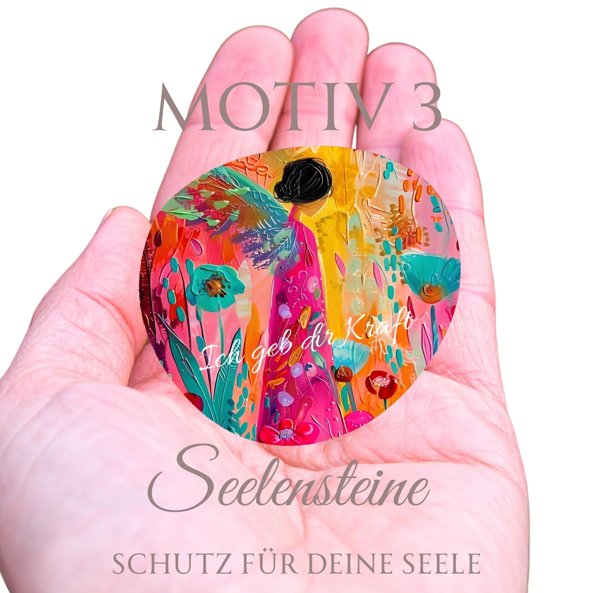 Seelensteine Schutzengel – Schutz & innere Ruhe | Heilungsstein Geschenk zum Valentinstag | Glücksstein für Liebe, Selbstliebe & Balance