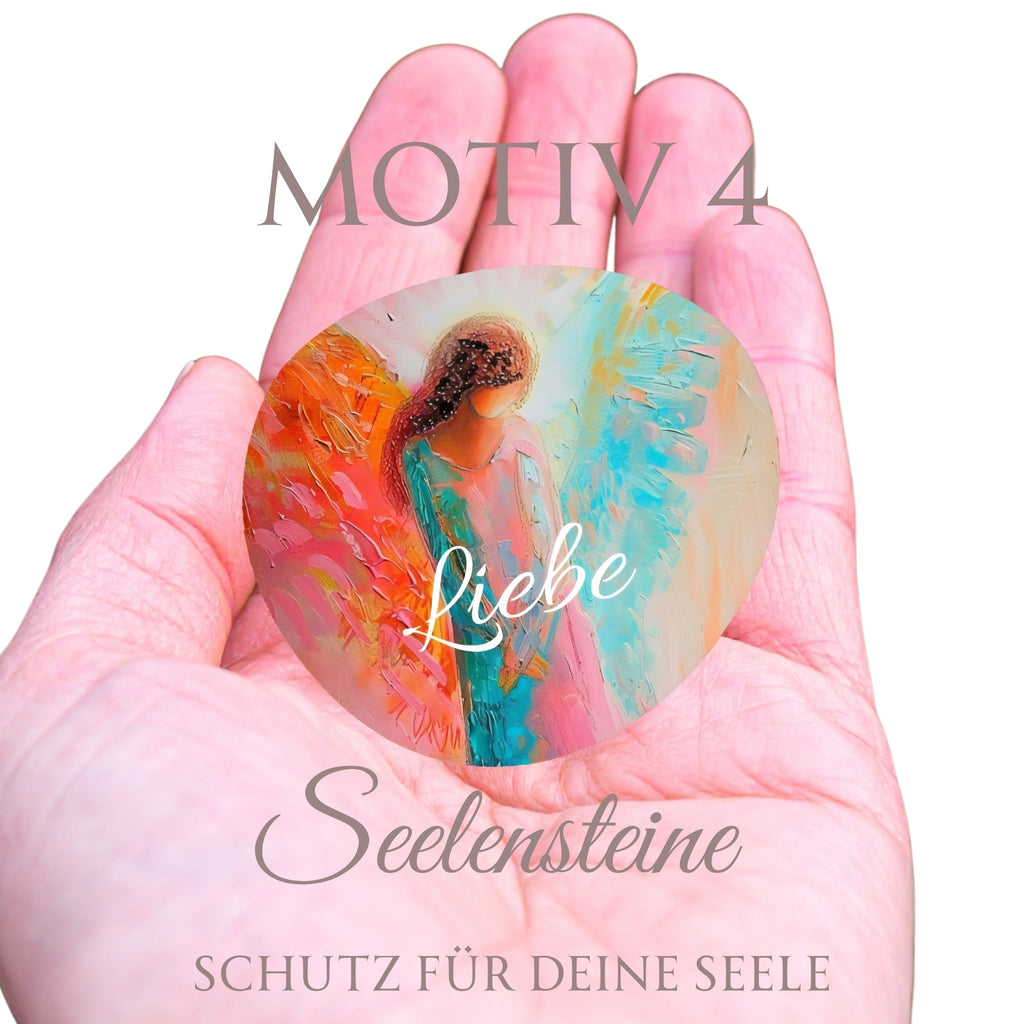 Seelensteine Schutzengel – Schutz & innere Ruhe | Heilungsstein Geschenk zum Valentinstag | Glücksstein für Liebe, Selbstliebe & Balance