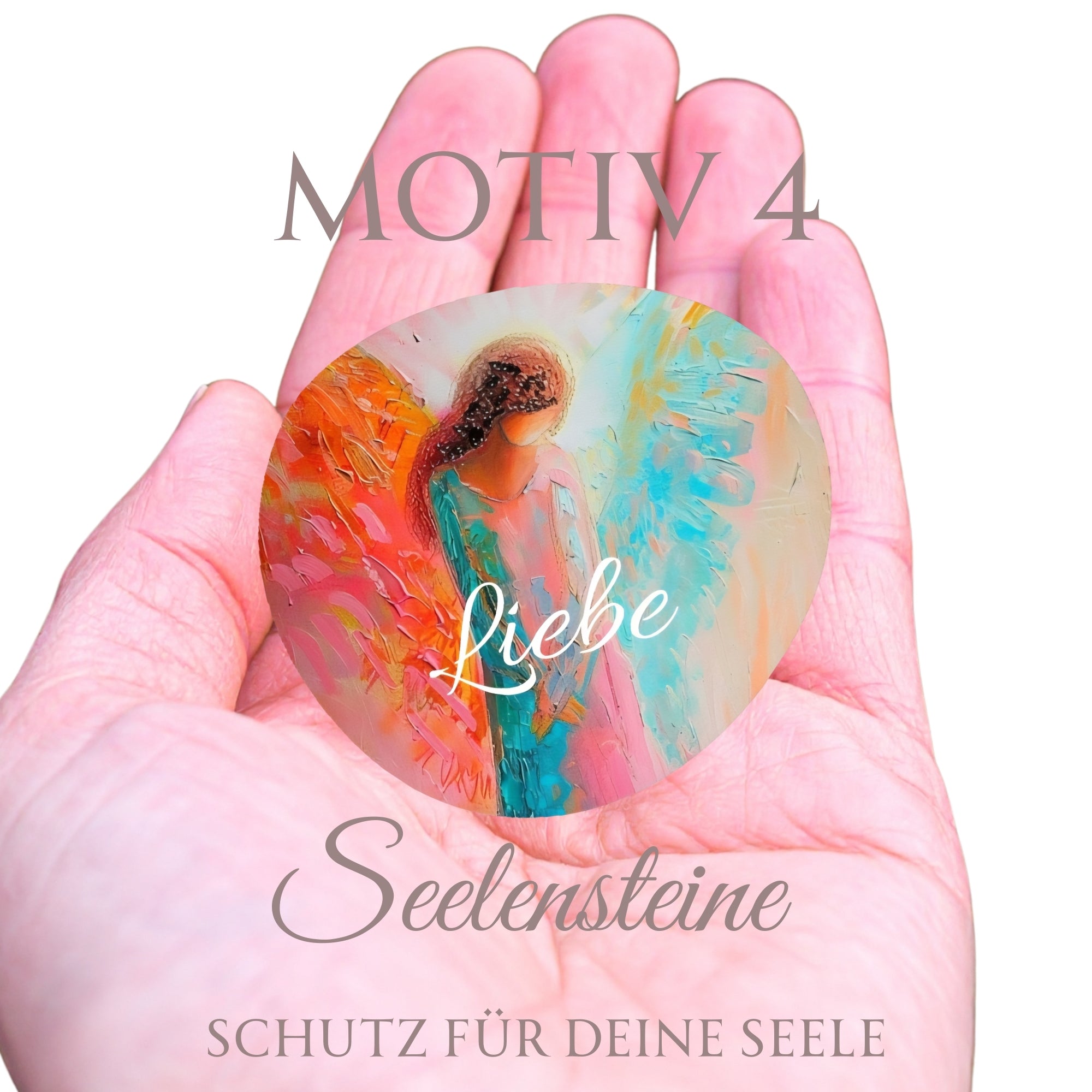Seelensteine Schutzengel – Schutz & innere Ruhe | Heilungsstein Geschenk zum Valentinstag | Glücksstein für Liebe, Selbstliebe & Balance
