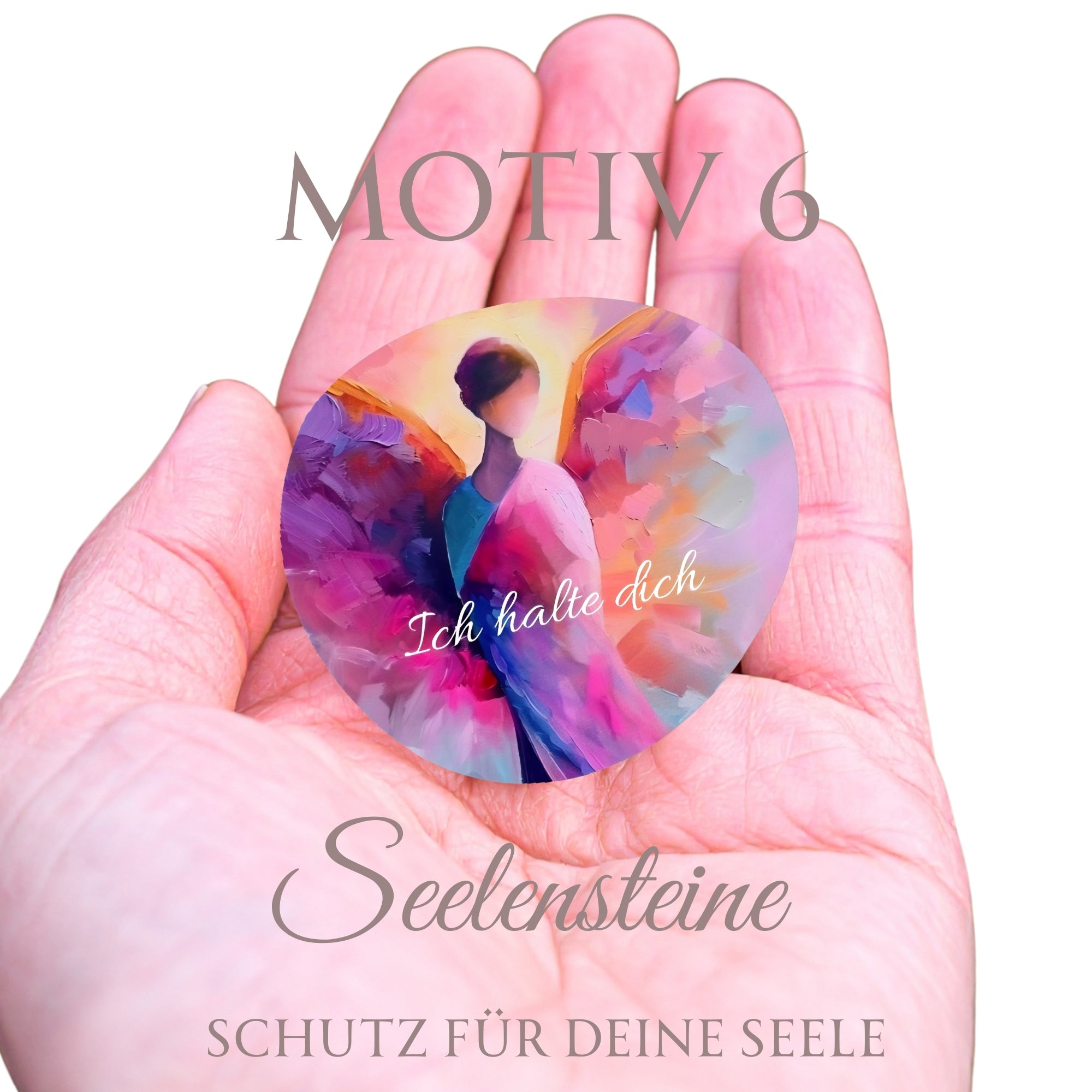 Seelensteine Schutzengel – Schutz & innere Ruhe | Heilungsstein Geschenk zum Valentinstag | Glücksstein für Liebe, Selbstliebe & Balance