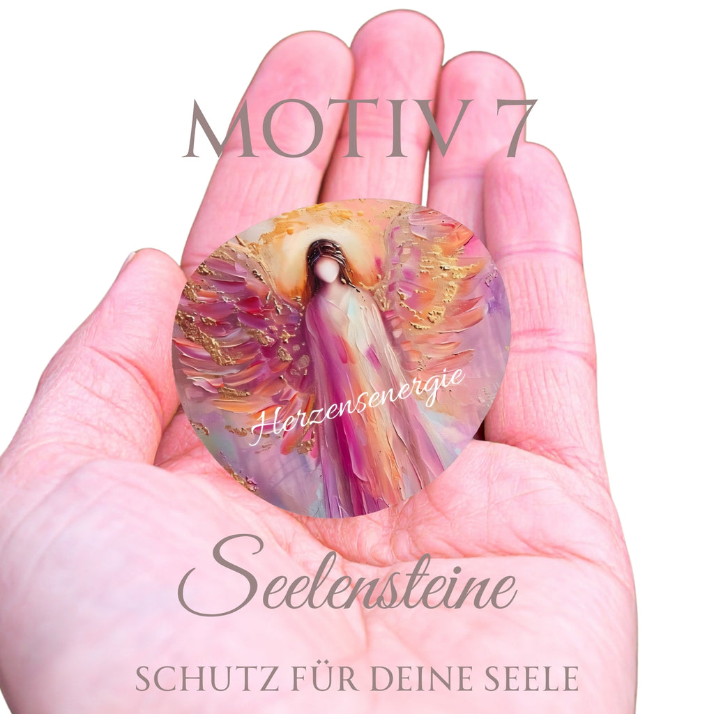 Seelensteine Schutzengel – Schutz & innere Ruhe | Heilungsstein Geschenk zum Valentinstag | Glücksstein für Liebe, Selbstliebe & Balance