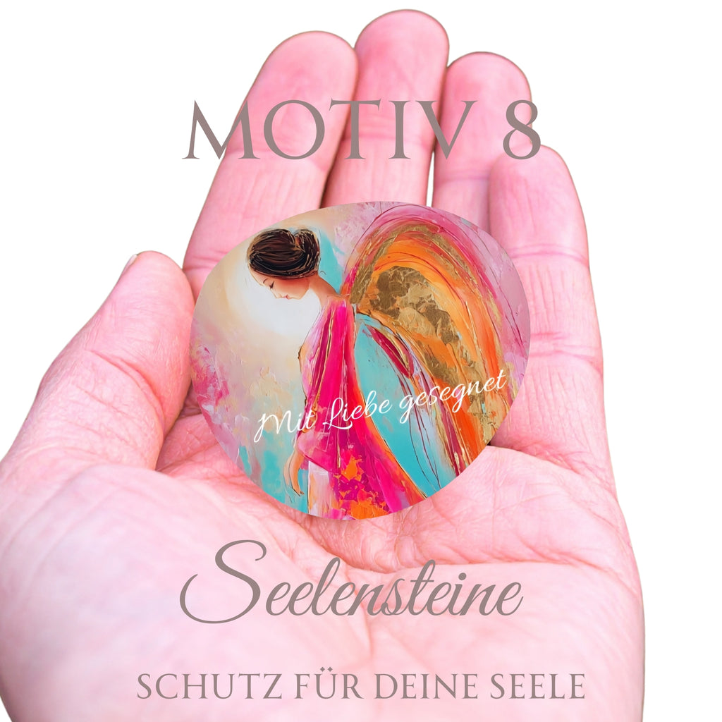Seelensteine Schutzengel – Schutz & innere Ruhe | Heilungsstein Geschenk zum Valentinstag | Glücksstein für Liebe, Selbstliebe & Balance