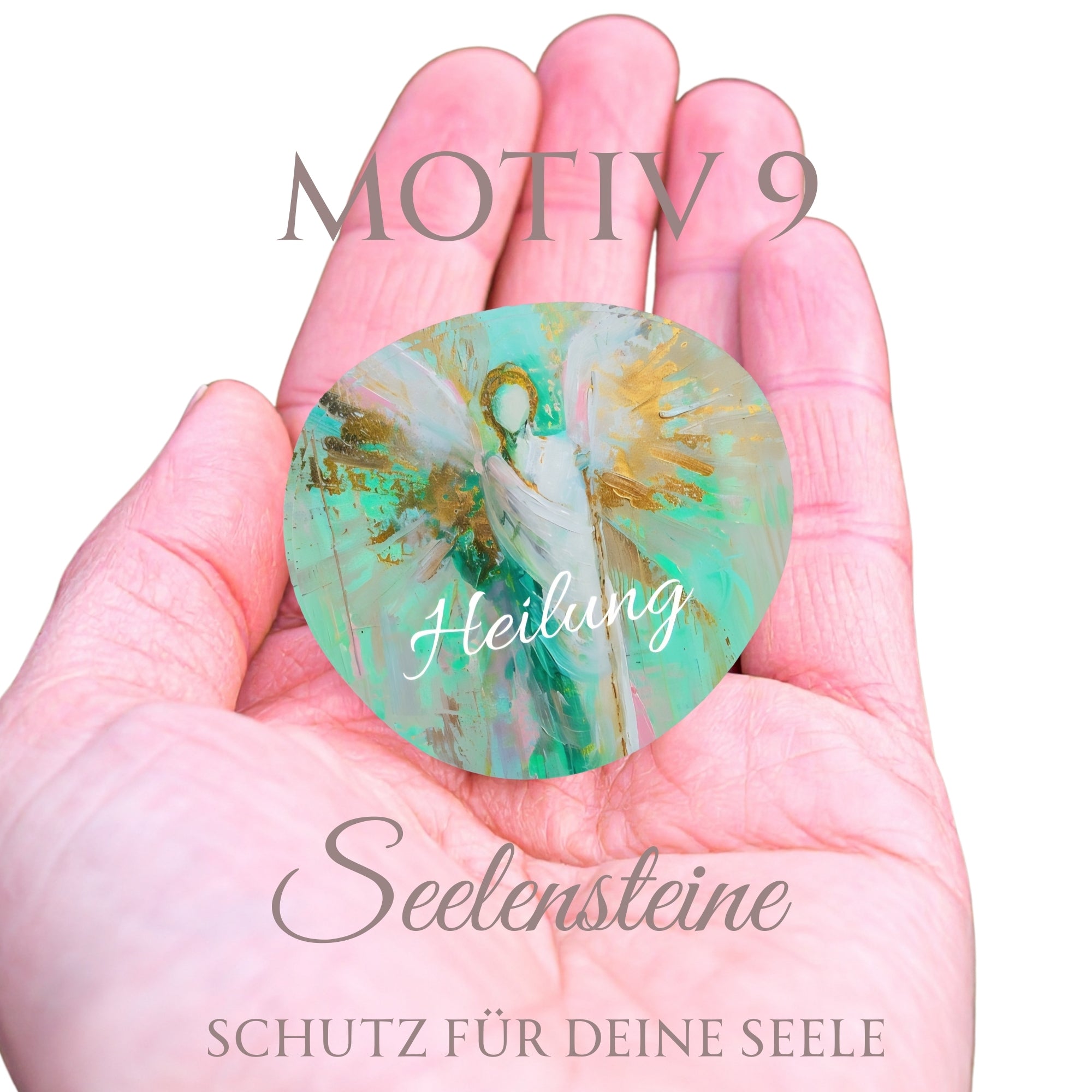 Seelensteine Schutzengel – Schutz & innere Ruhe | Heilungsstein Geschenk zum Valentinstag | Glücksstein für Liebe, Selbstliebe & Balance