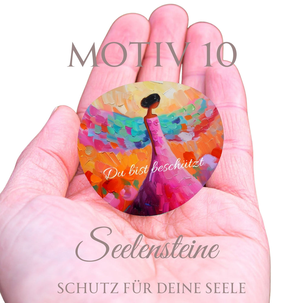 Seelensteine Schutzengel – Schutz & innere Ruhe | Heilungsstein Geschenk zum Valentinstag | Glücksstein für Liebe, Selbstliebe & Balance
