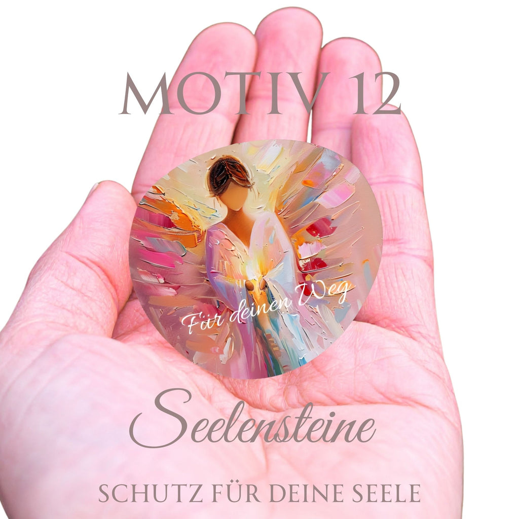 Seelensteine Schutzengel – Schutz & innere Ruhe | Heilungsstein Geschenk zum Valentinstag | Glücksstein für Liebe, Selbstliebe & Balance