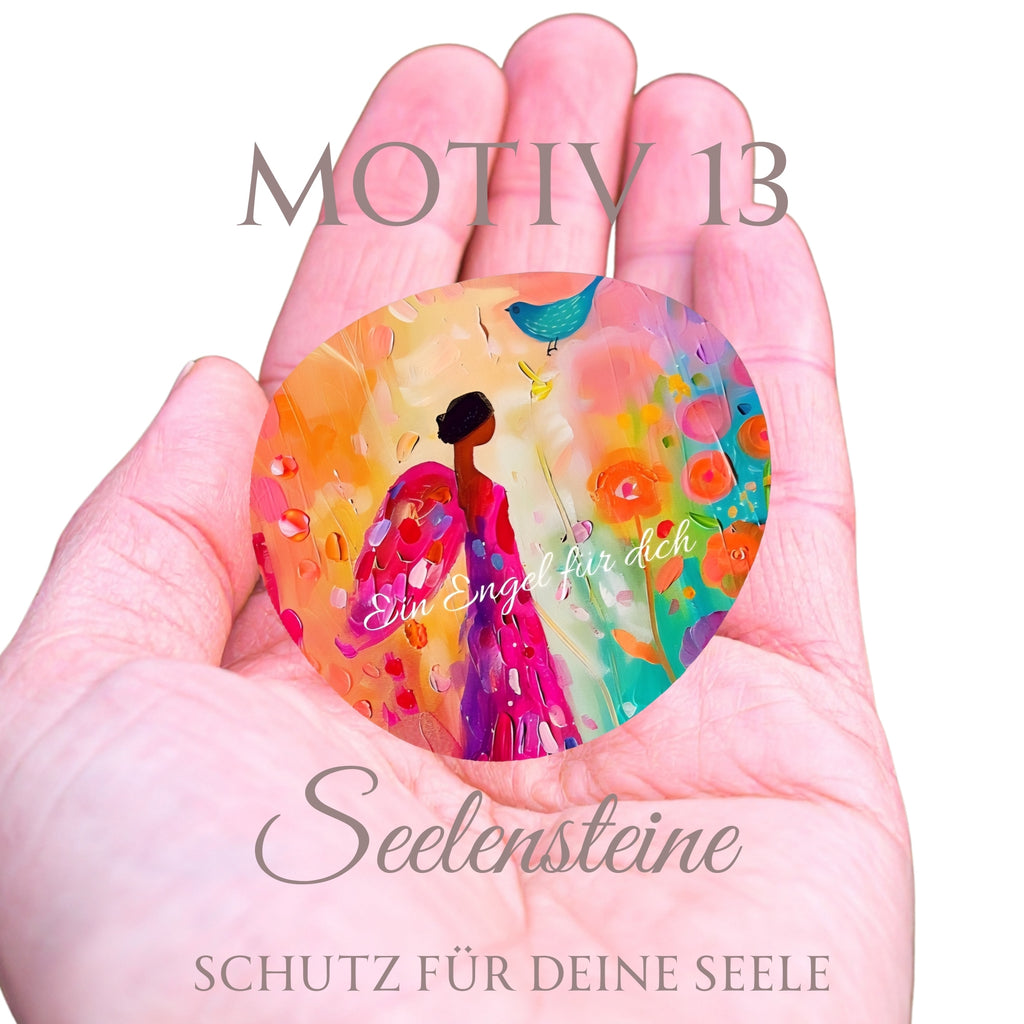 Seelensteine Schutzengel – Schutz & innere Ruhe | Heilungsstein Geschenk zum Valentinstag | Glücksstein für Liebe, Selbstliebe & Balance