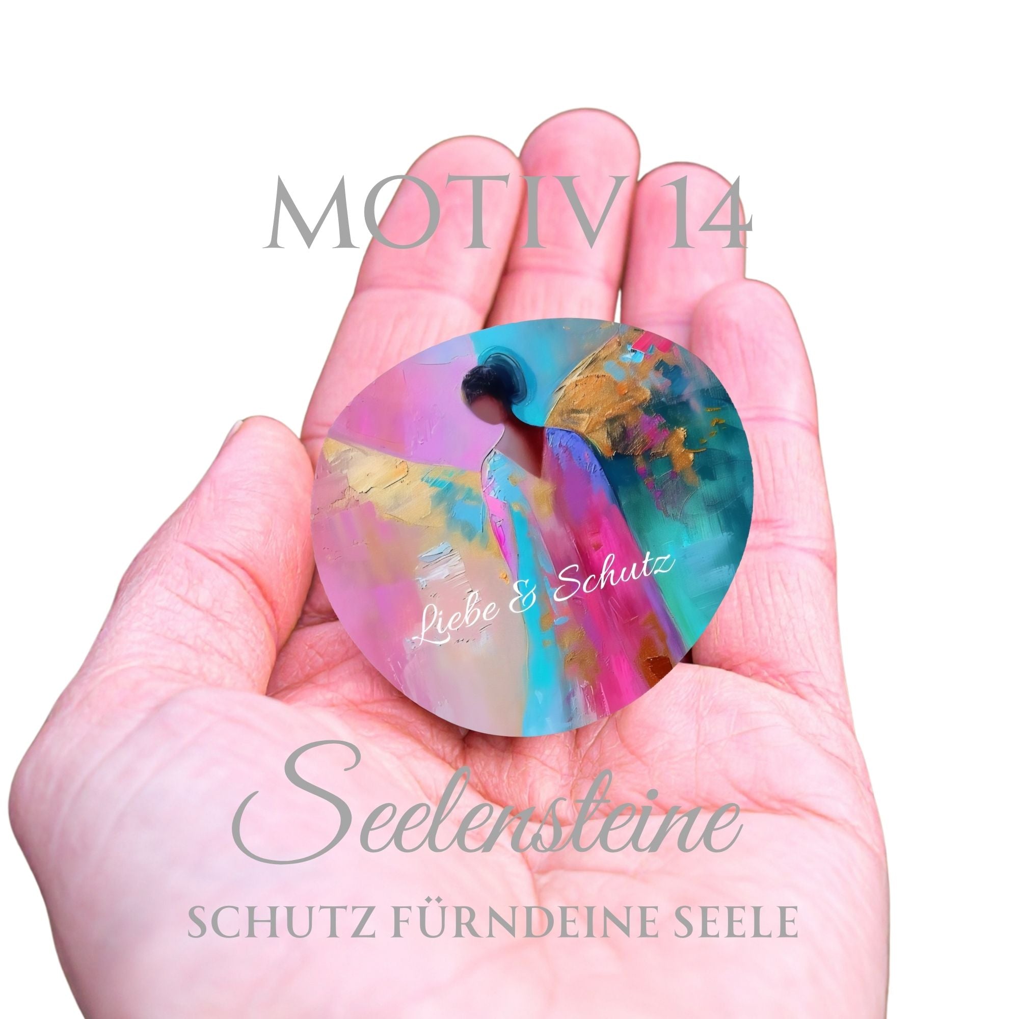 Seelensteine Schutzengel – Schutz & innere Ruhe | Heilungsstein Geschenk zum Valentinstag | Glücksstein für Liebe, Selbstliebe & Balance