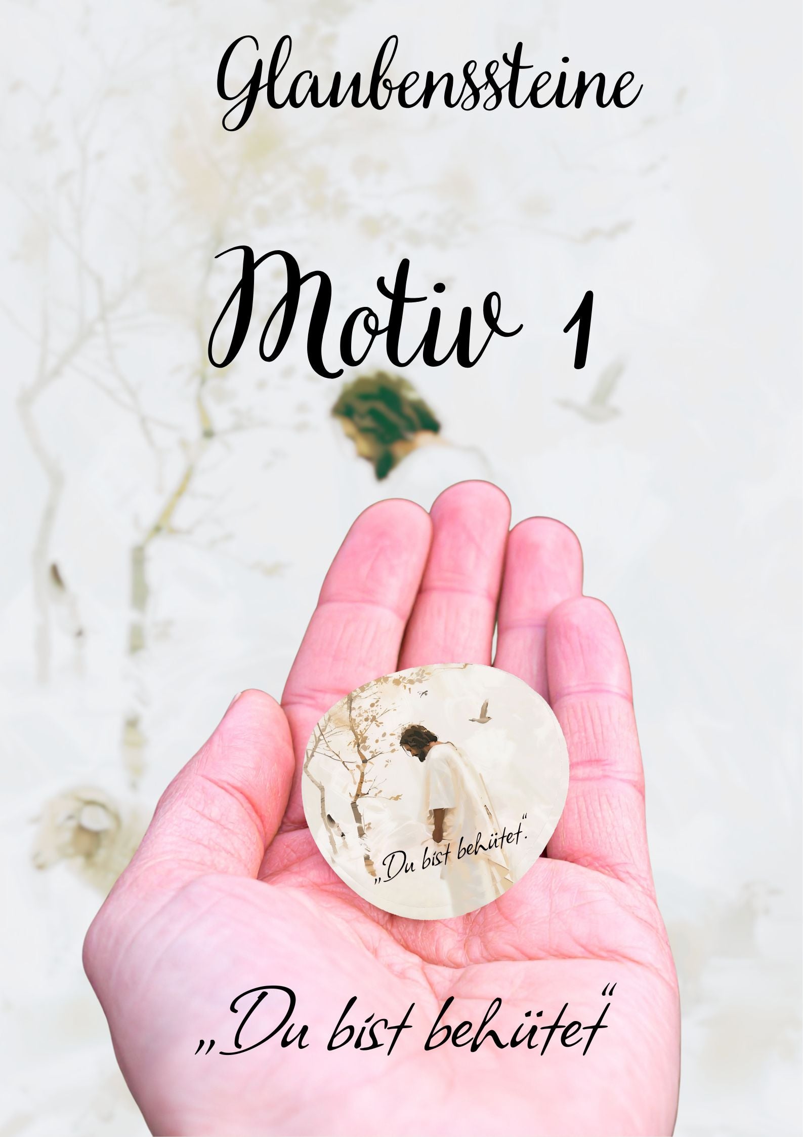 Glaubensstein • Mini-Glaubensbotschaft • Schutzstein • Heilungsstein • Christliches Geschenk • Mutmacher • Trostgeschenk