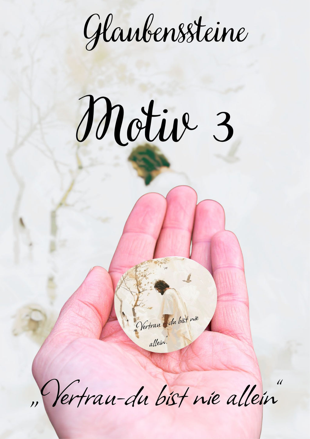 Glaubensstein • Mini-Glaubensbotschaft • Schutzstein • Heilungsstein • Christliches Geschenk • Mutmacher • Trostgeschenk