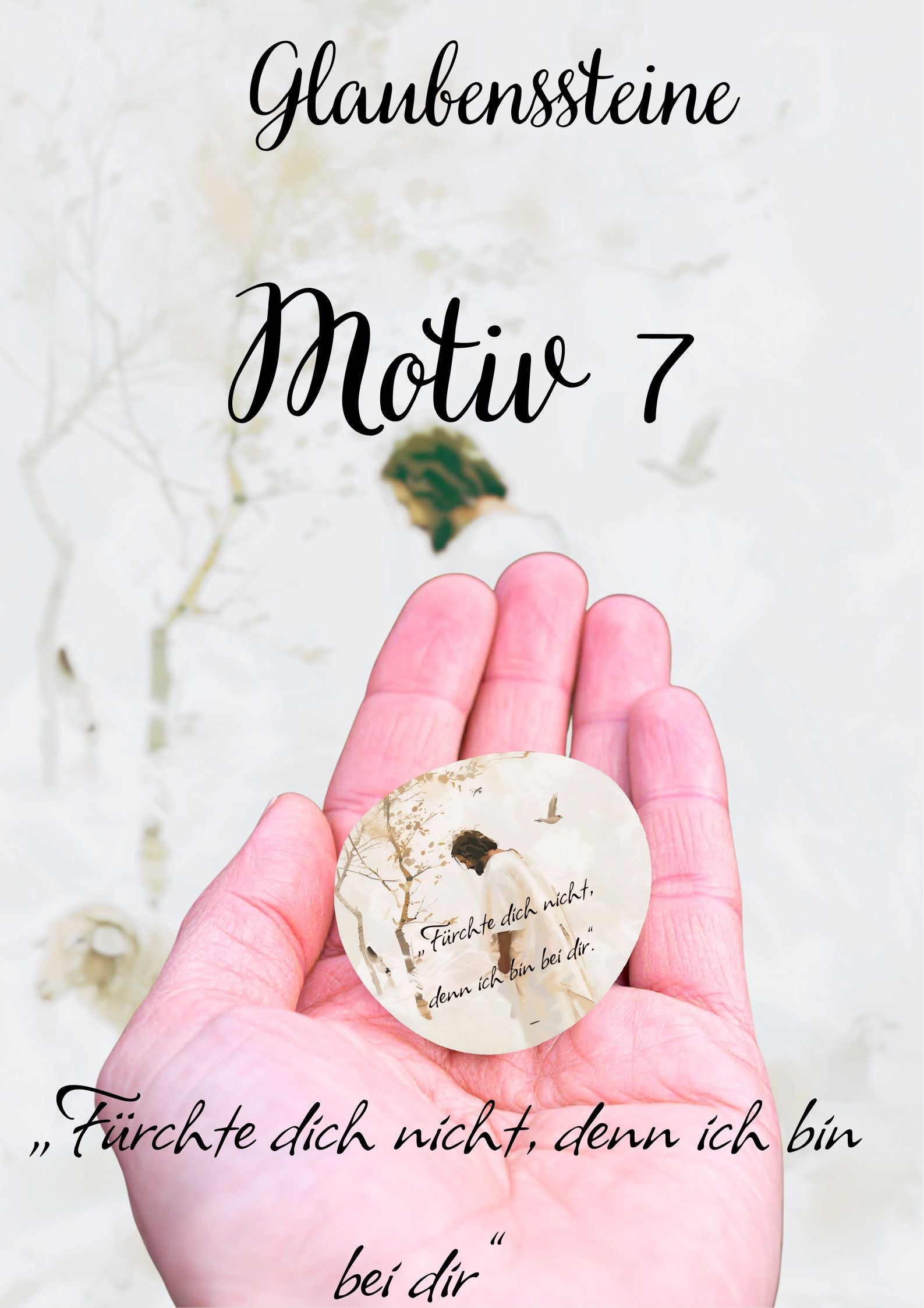 Glaubensstein • Mini-Glaubensbotschaft • Schutzstein • Heilungsstein • Christliches Geschenk • Mutmacher • Trostgeschenk