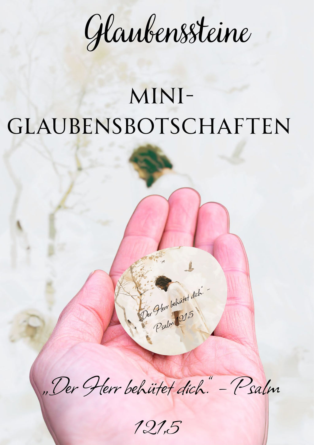 Glaubensstein • Mini-Glaubensbotschaft • Schutzstein • Heilungsstein • Christliches Geschenk • Mutmacher • Trostgeschenk