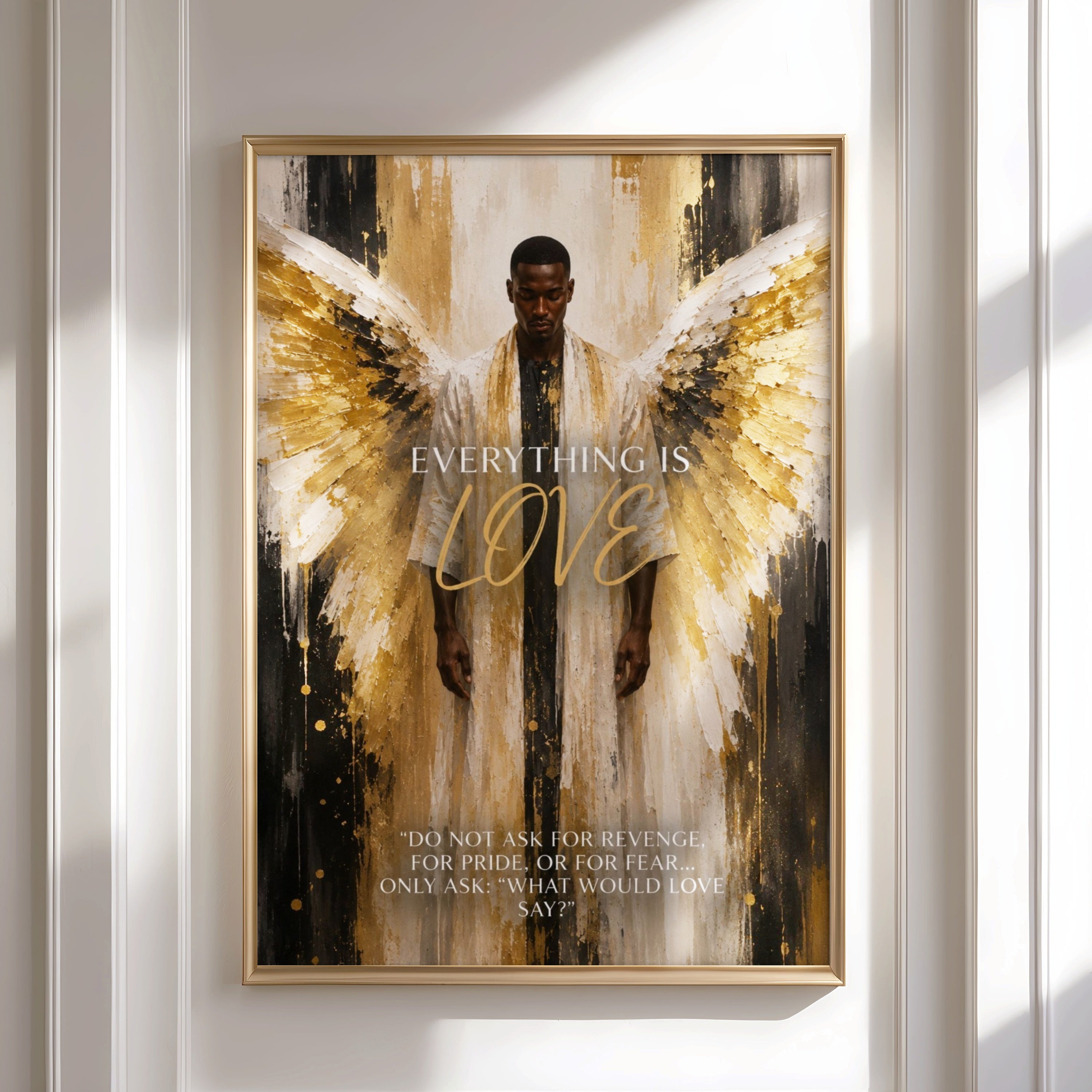 Everything Is Love – Inspirierendes spirituelles Poster mit Engelmotiv (Kopie)