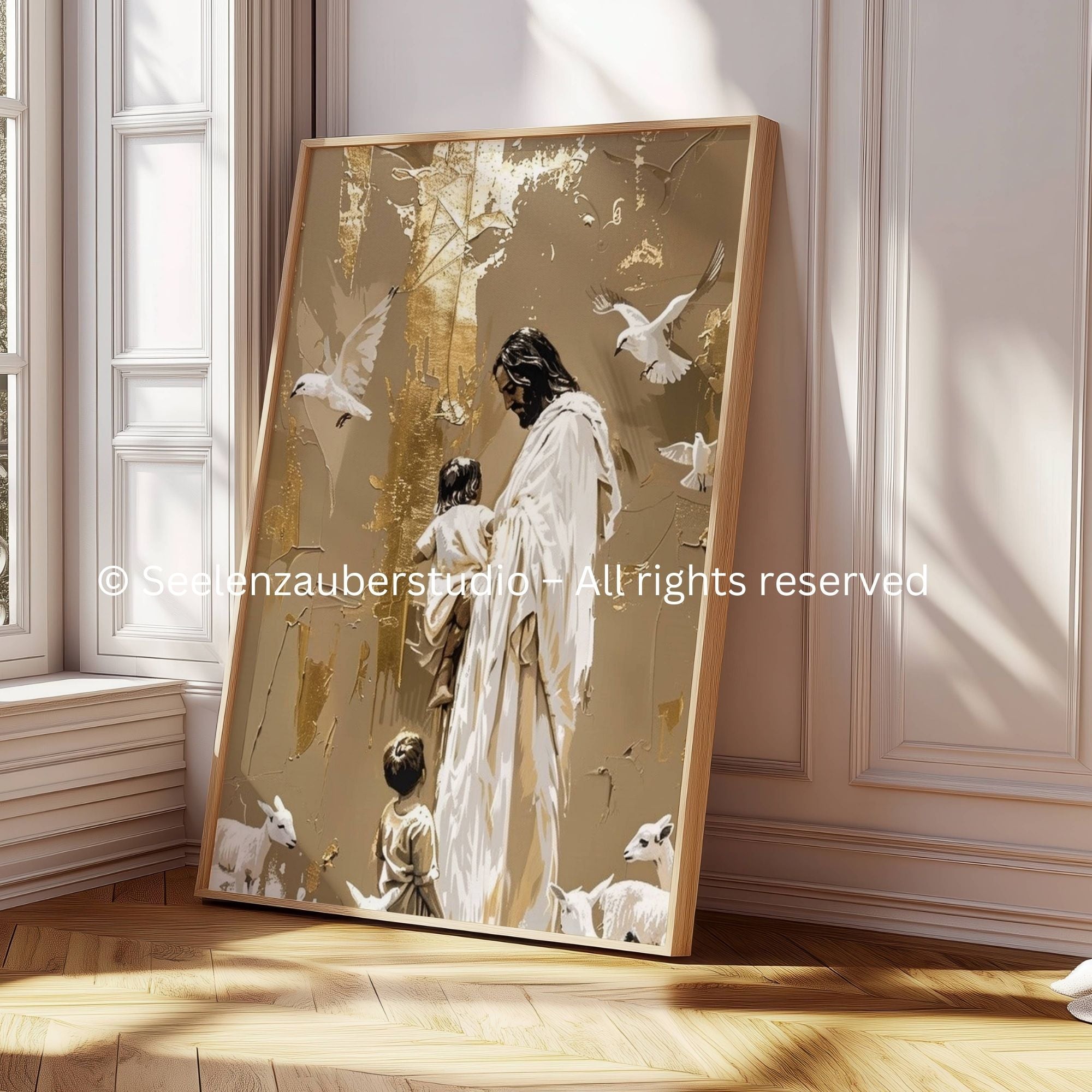 Christliches Poster Jesus • Modernes Jesusbild • Christliche Kunst • Spiritual Art Print • Minimalistisches Jesus Poster