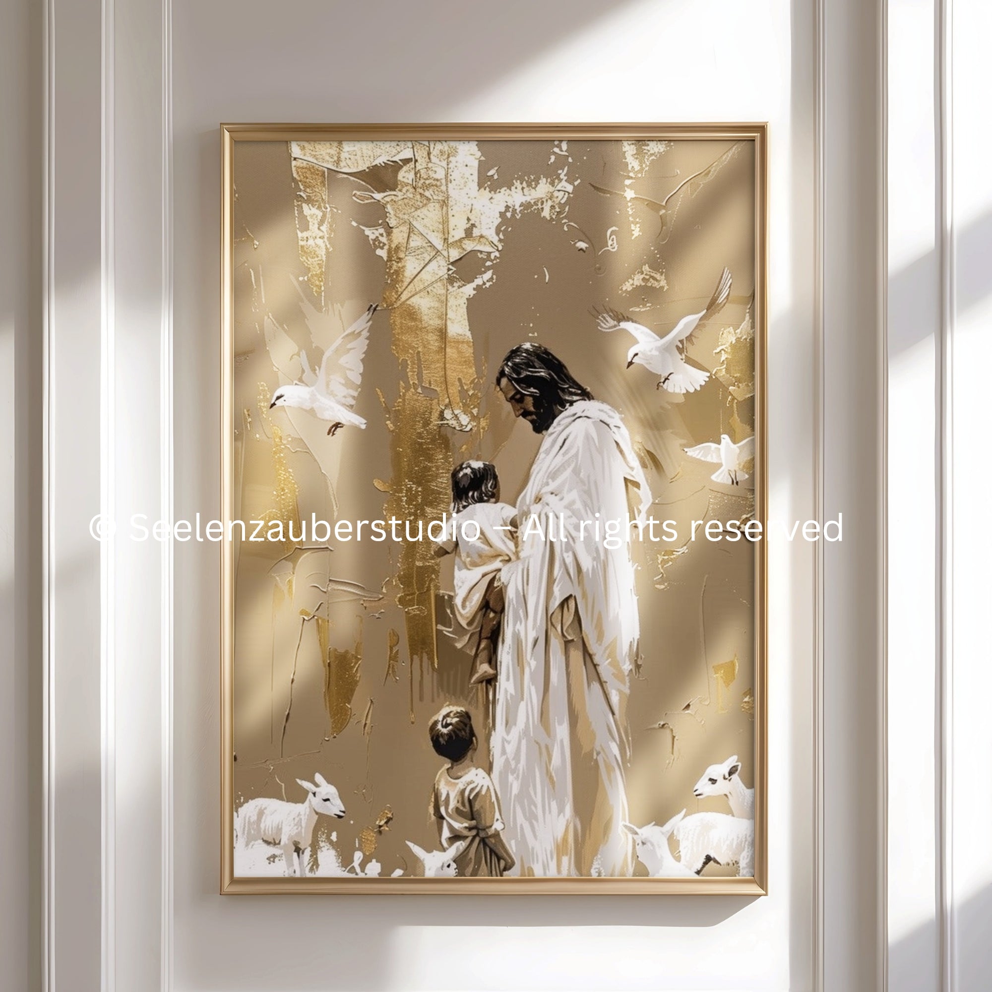Christliches Poster Jesus • Modernes Jesusbild • Christliche Kunst • Spiritual Art Print • Minimalistisches Jesus Poster