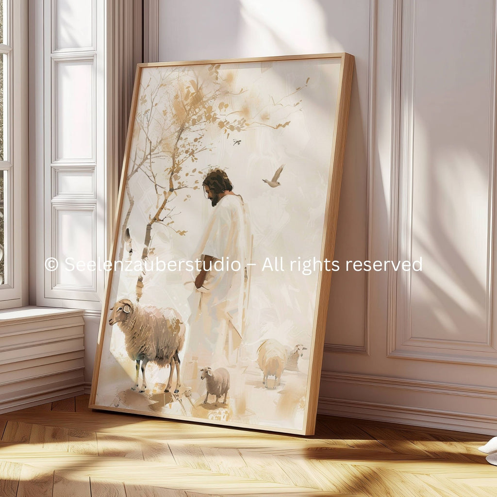 Christliches Poster Jesus • Modernes Jesusbild • Christliche Kunst • Spiritual Art Print • Minimalistisches Jesus Poster