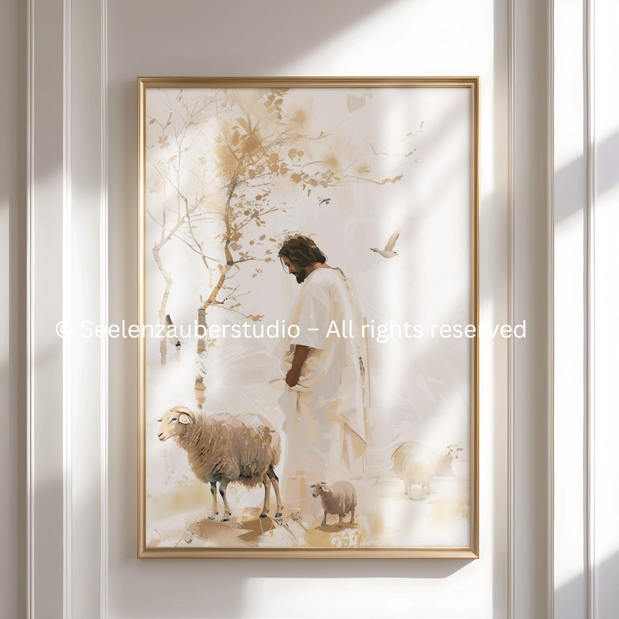 Christliches Poster Jesus • Modernes Jesusbild • Christliche Kunst • Spiritual Art Print • Minimalistisches Jesus Poster