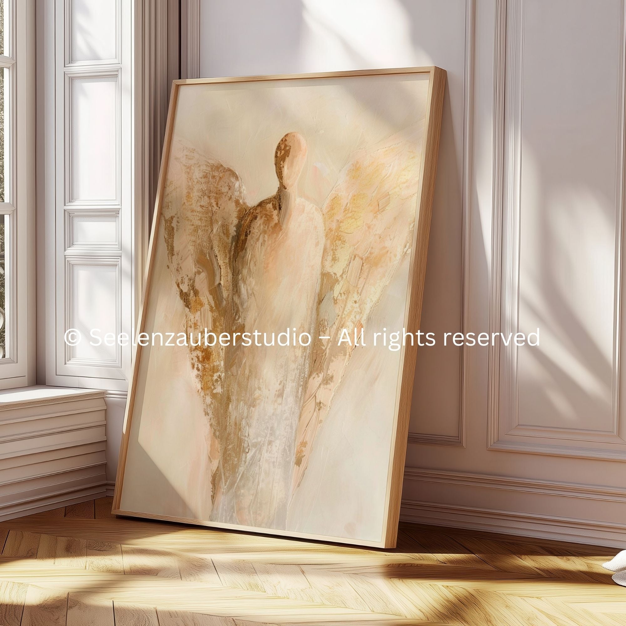 Christliches Engel Poster – Spirituelle Kunst Wandbild | Schutz & Hoffnung | Moderne christliche Deko | Hochwertiger Kunstdruck