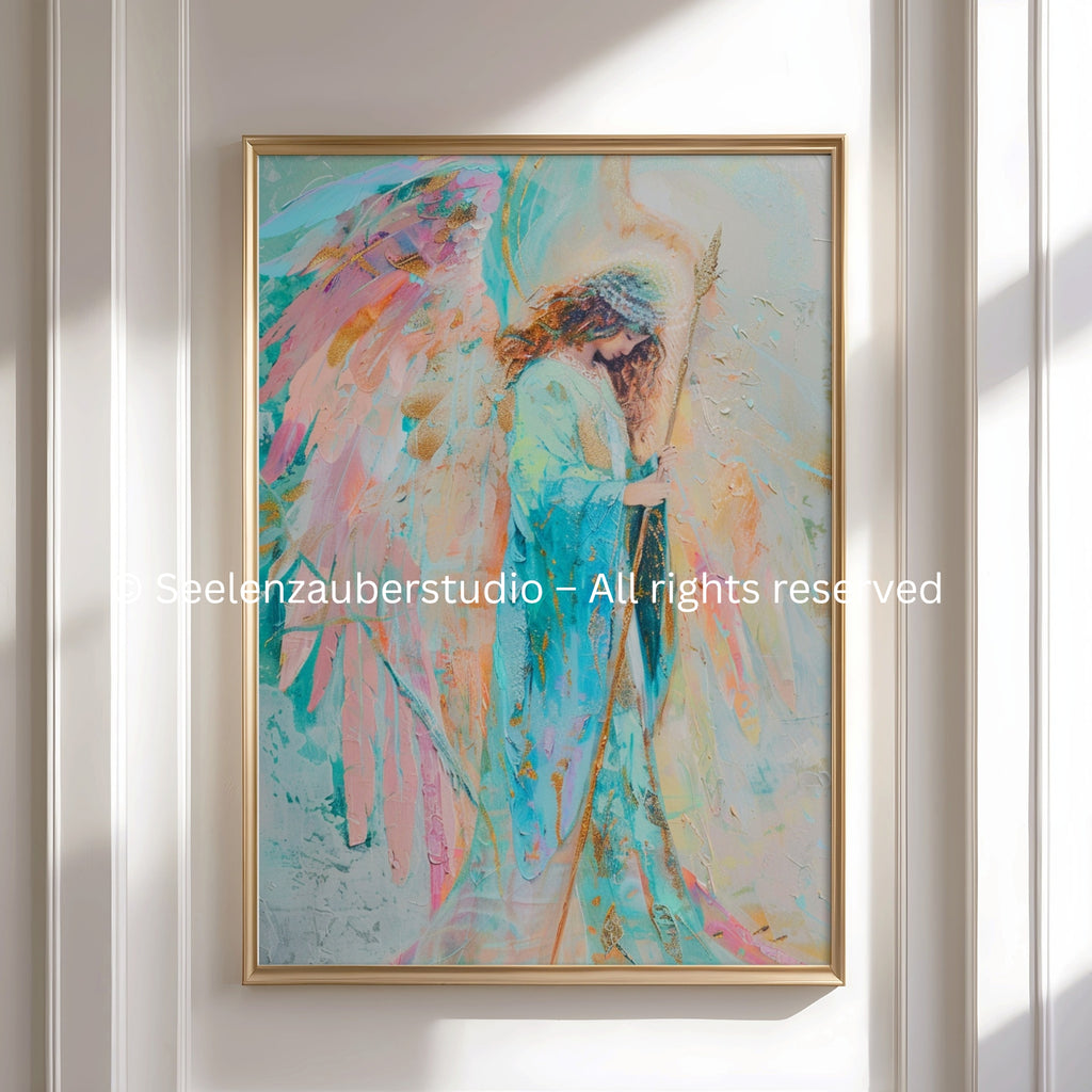 Vintage Boho Angel Icon Poster – Premium wall art for the living room, bedroom or beauty salon