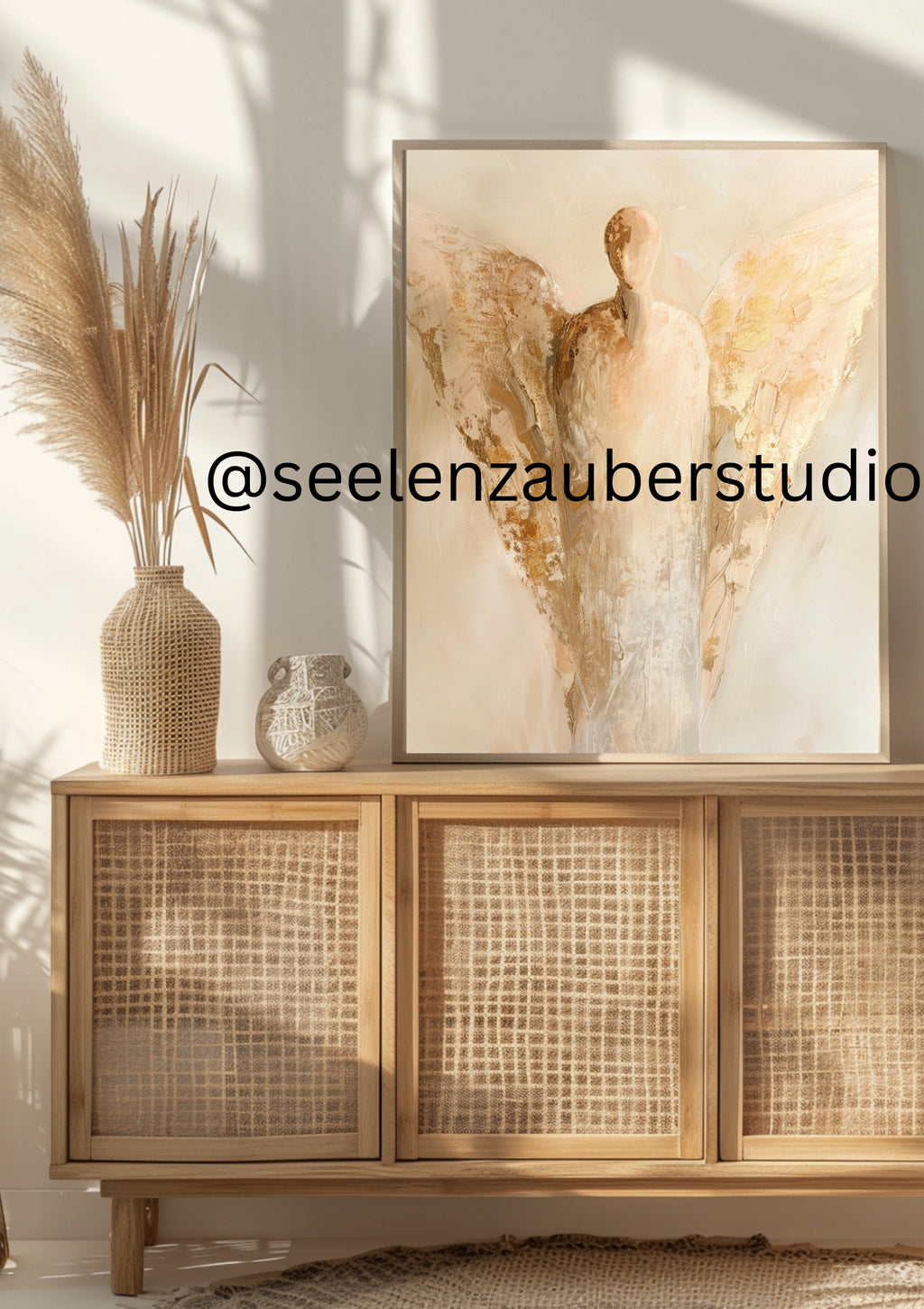 Christliches Engel Poster – Spirituelle Kunst Wandbild | Schutz & Hoffnung | Moderne christliche Deko | Hochwertiger Kunstdruck