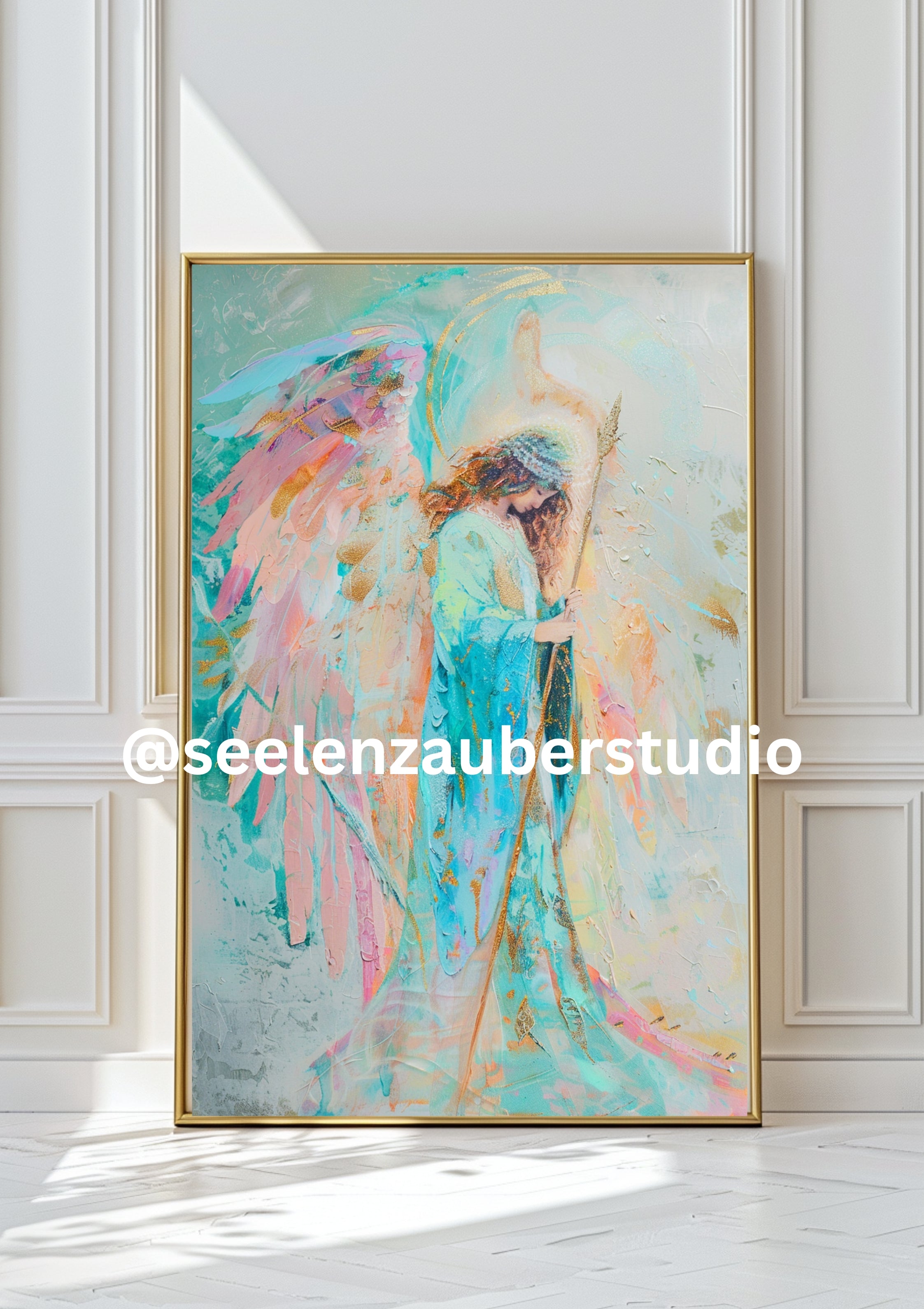 Vintage Boho Angel Icon Poster – Premium wall art for the living room, bedroom or beauty salon