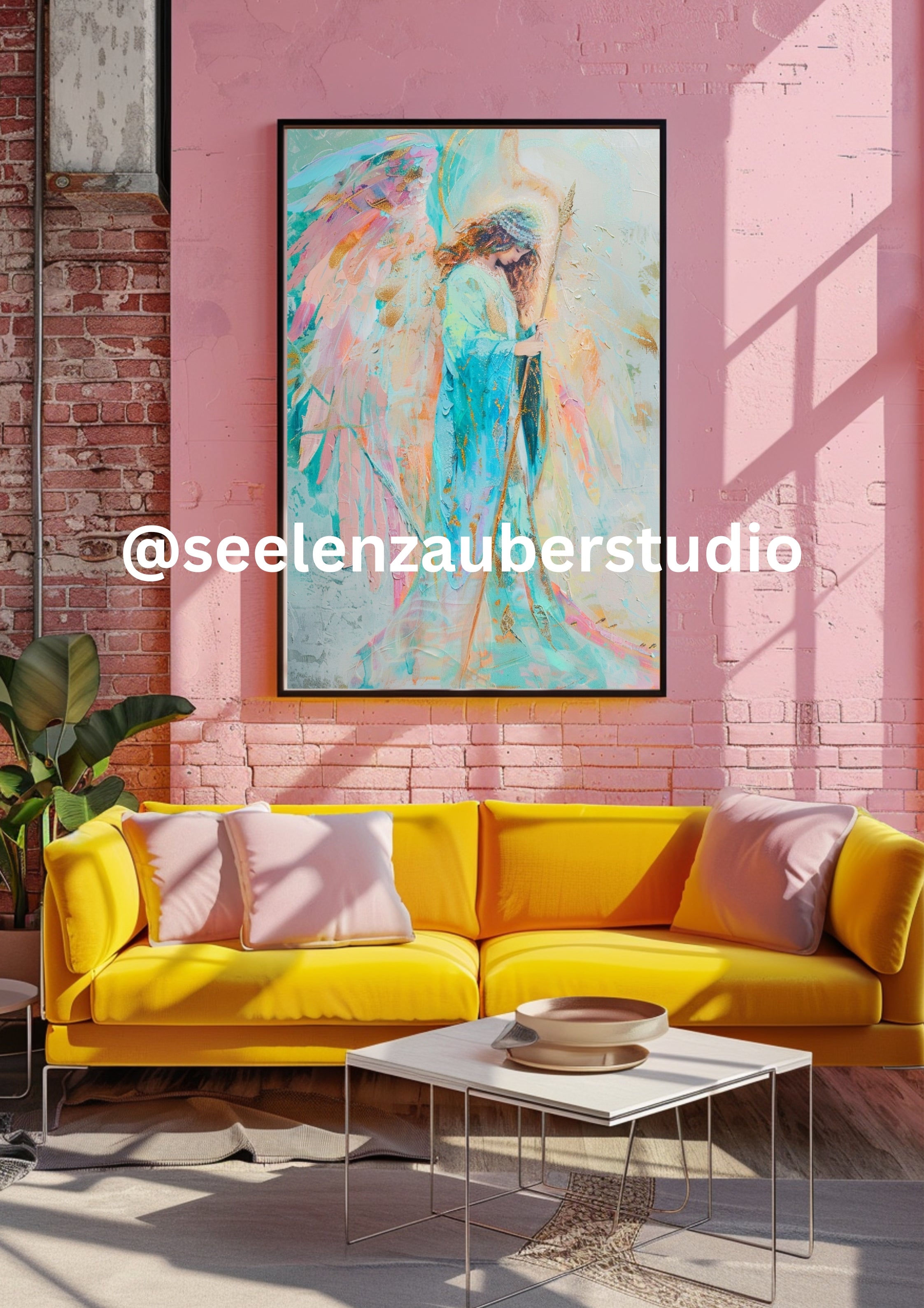 Vintage Boho Angel Icon Poster – Premium wall art for the living room, bedroom or beauty salon